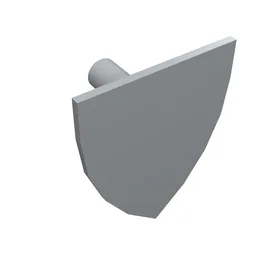 Shield Triangular / Light Bluish Gray