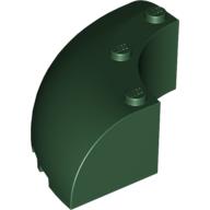 Lego Brick Round Corner 6 x 6 x 2 / Dark Green
