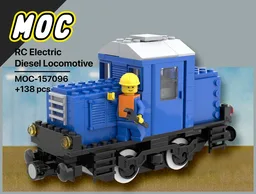 RC Electric Diesel Locomotive 7760 | Shunter Train | Rangierlok | Lok | Eisenbahn | Blue | Lego