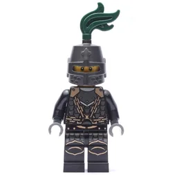 Dragon Knight, Black, Helmet with Dark Green Plume