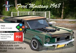 Ford Mustang 1968 - 8 Studs-wide deep modification of 75884
