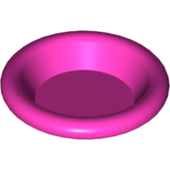 Lego Equipment Dish / Plate / Bowl 3 x 3 [Plain] / Dark Pink