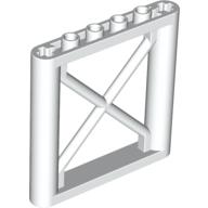 Lego Support 1 x 6 x 5 Girder Rectangular / White