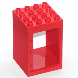 Duplo Building Door Frame / Entryway 4 x 4 x 5 / Red