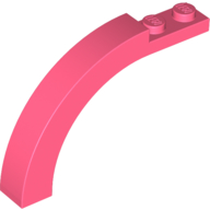 Lego Brick Arch 1 x 6 x 3 1/3 Curved Top / Coral