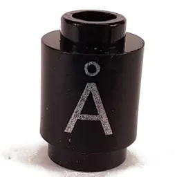 Brick Round 1 x 1 with Letter 'Å' Print