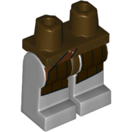 Lego Hips and Light Bluish Gray Legs with Reddish Brown Coattails and Holster Print / Dark Brown