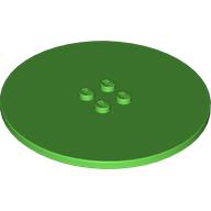 Lego Plate Special Round 8 x 8 with 2 x 2 Center Studs without Groove / Yellow