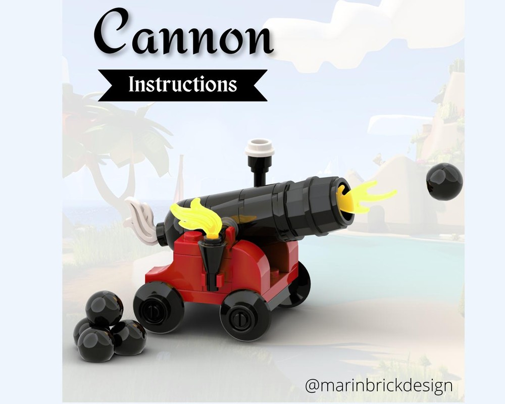 Lego Pirate Cannon - Lego Pirates Moc Free Instructions