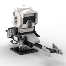 The Mandalorian Scout Trooper on Speeder Bike Brickheadz