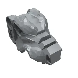 Animal Body Part, Wolf Head, 'Fenris Wolf' / Pearl Light Gray