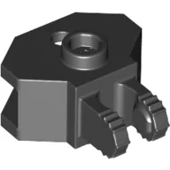 Hinge 1 x 2 Locking with 2 Fingers and Towball Socket, 7 Teeth / Black