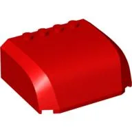 Windscreen 5 x 6 x 2 Triple Curved Top Canopy with 4 Studs / Red
