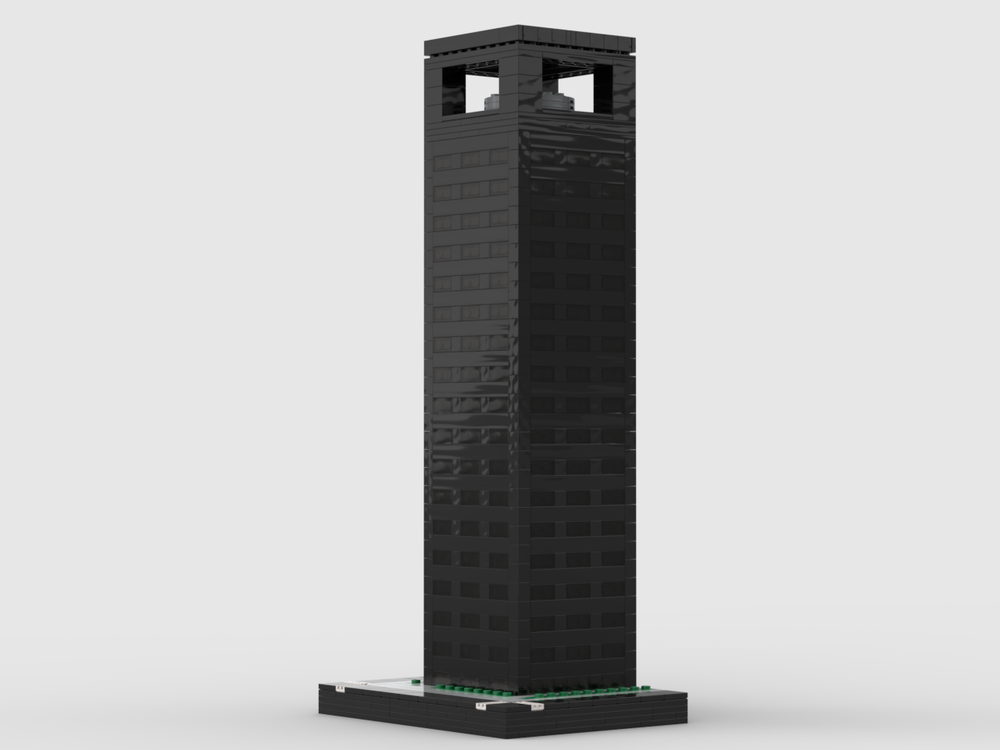 Lego CenterPoint Energy Plaza at 1/650th Scale