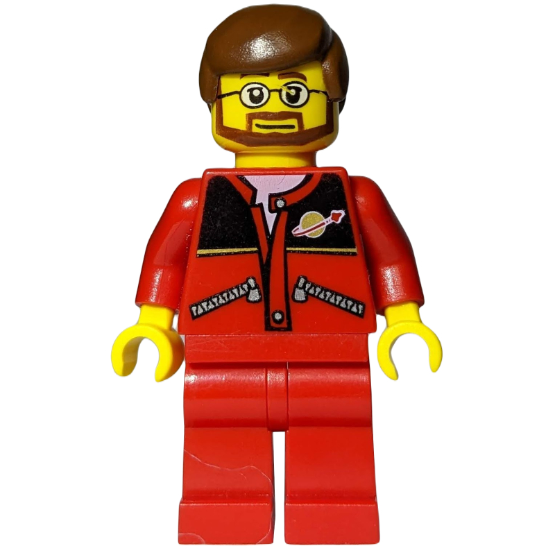 Lego Man - Red Jacket, Red Legs