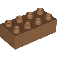 Duplo Brick 2 x 4 / Medium Nougat