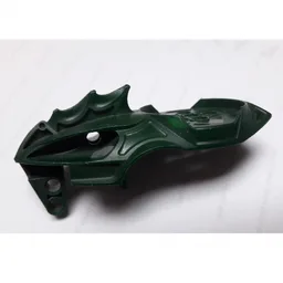 Large Figure Head Visorak with 7 Pin Holes and Axle Hole (Keelerak) / Dark Green