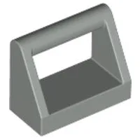 Tile Special 1 x 2 with Handle / Light Gray