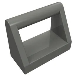 Tile Special 1 x 2 with Handle / Dark Bluish Gray