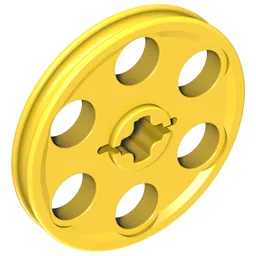 Technic Wedge Belt Wheel [aka Pulley] / Yellow