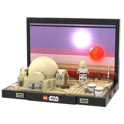 Binary Sunset from A New Hope Diorama