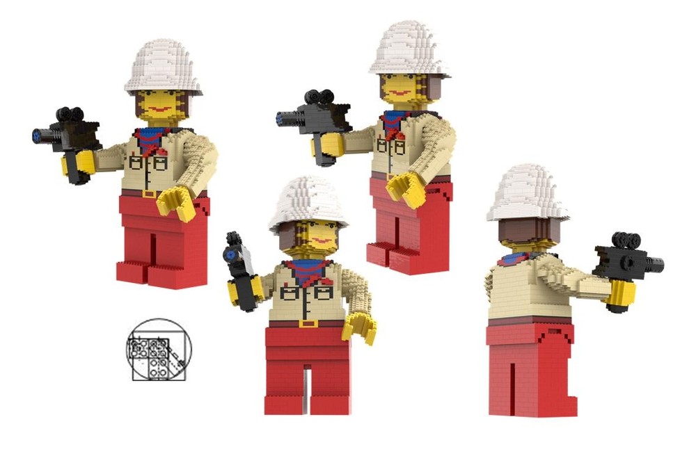Lego Maxi Figure photographer with video camera