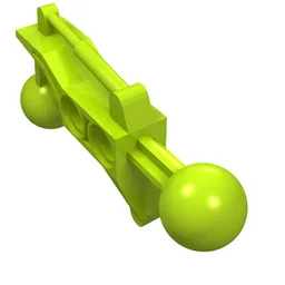 Large Figure Skeletal, Limb, Angular, 2 x 7 with 2 Ball Joints / Lime
