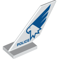 Lego Tail Shuttle with Sky Police Logo print / White