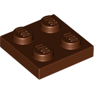 Lego Plate 2 x 2 / Reddish Brown