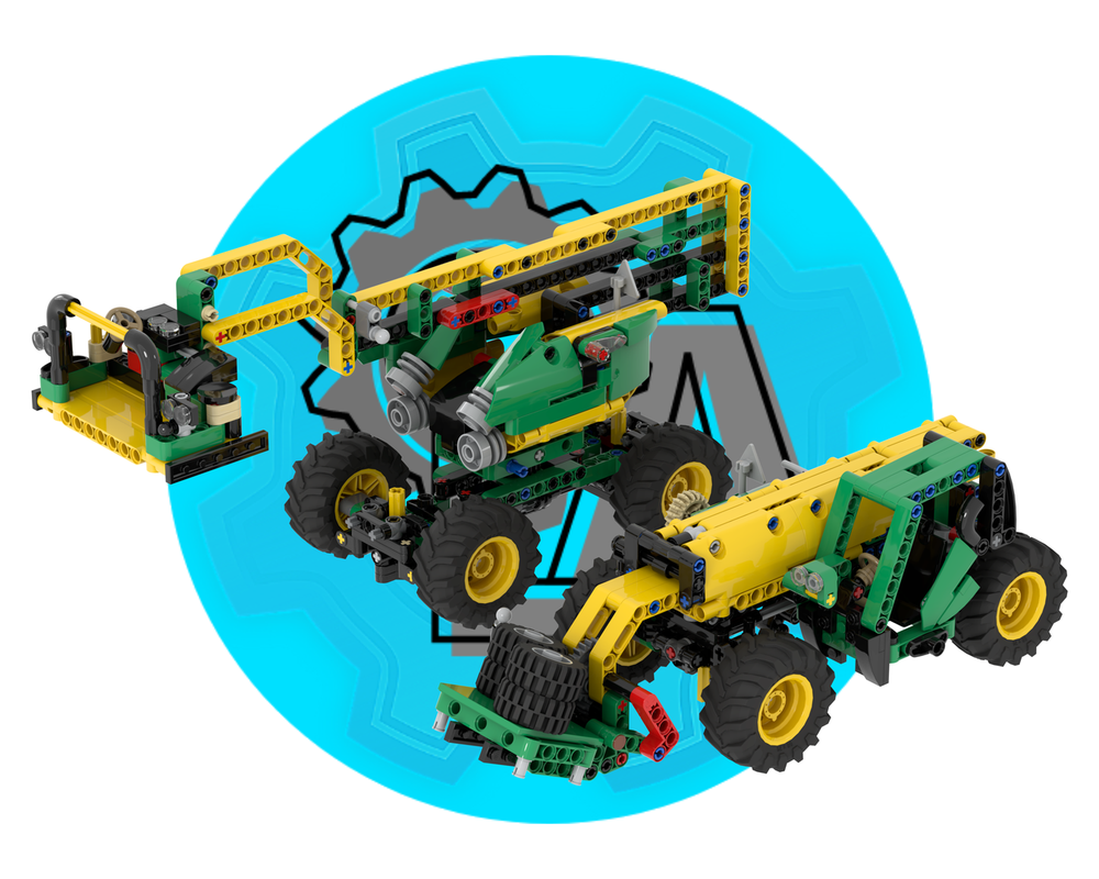 Lego 42136 pack | telehandler and articulated platform