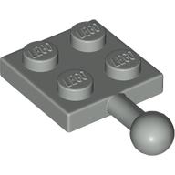 Lego Plate 2 x 2 with Towball / Light Gray