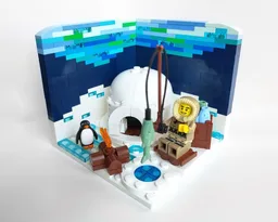 Ice Fisherman Vignette