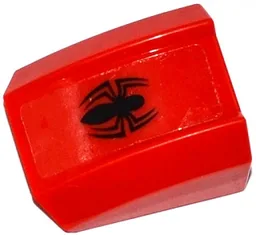 Slope, Curved 2 x 2 Lip with Black Spider Pattern (Sticker) - Set 76014