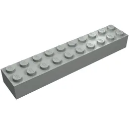Brick 2 x 10 / Light Gray