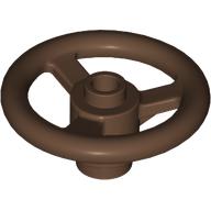 Lego Technic Steering Wheel Small (3 Studs Diameter) / Brown