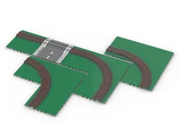 Modular MILS Train Track Crossing Pack – Optimized for Modular City Street Pack