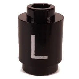 Brick Round 1 x 1 with Letter 'L' Print