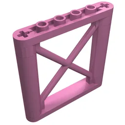 Support 1 x 6 x 5 Girder Rectangular / Dark Pink