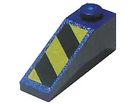 Slope 33 3 x 1 with Black and Yellow Danger Stripes Pattern Model Right Side (Sticker) - Set 7703
