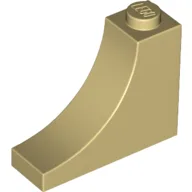 Brick Curved 1 x 3 x 2 Inverted [Inside Bow] / Tan