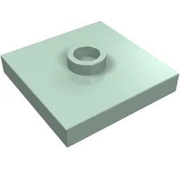 Plate Special 2 x 2 with Groove and Center Stud (Jumper) / Sand Green