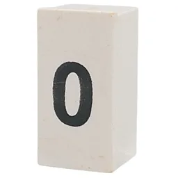 Tile Special 1 x 2 x 5/6 with Stud Hole in End with 'o' Print
