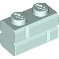 Brick Special 1 x 2 with Masonry Brick Profile / Light Aqua