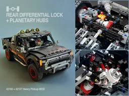 Rear differential lock + planetary hubs for Heavy Pickup
