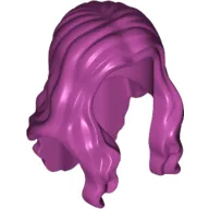 Hair Long Wavy with Centre Part / Magenta