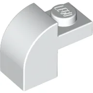 Brick Curved 1 x 2 x 1 1/3 with Curved Top / White