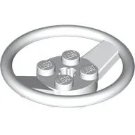 Steering Wheel with 4 Studs on Center / White
