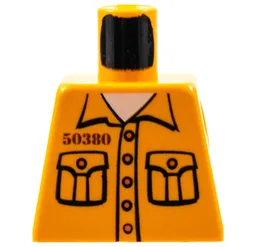 Torso Jail-Breaker Shirt with 2 Pockets, '50380' Pattern / Medium Orange