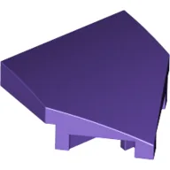 Brick Wedged, Curved 2 x 2 with Stud Notches / Dark Purple