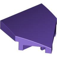 Lego Brick Wedged, Curved 2 x 2 with Stud Notches / Dark Purple